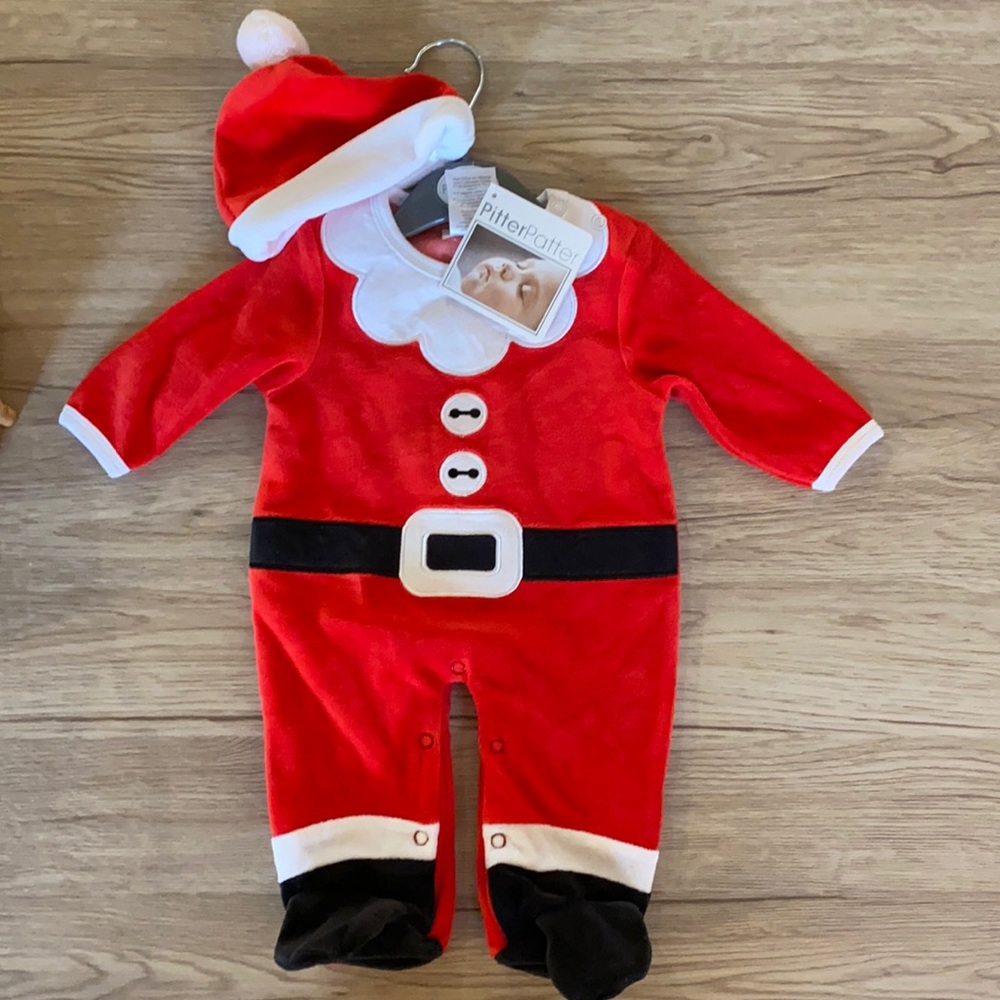 PitterPatter Santa Suit 0-3 months